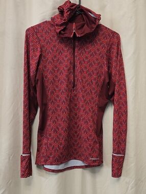 Patagonia Red Patterned Half-Zip Training Top